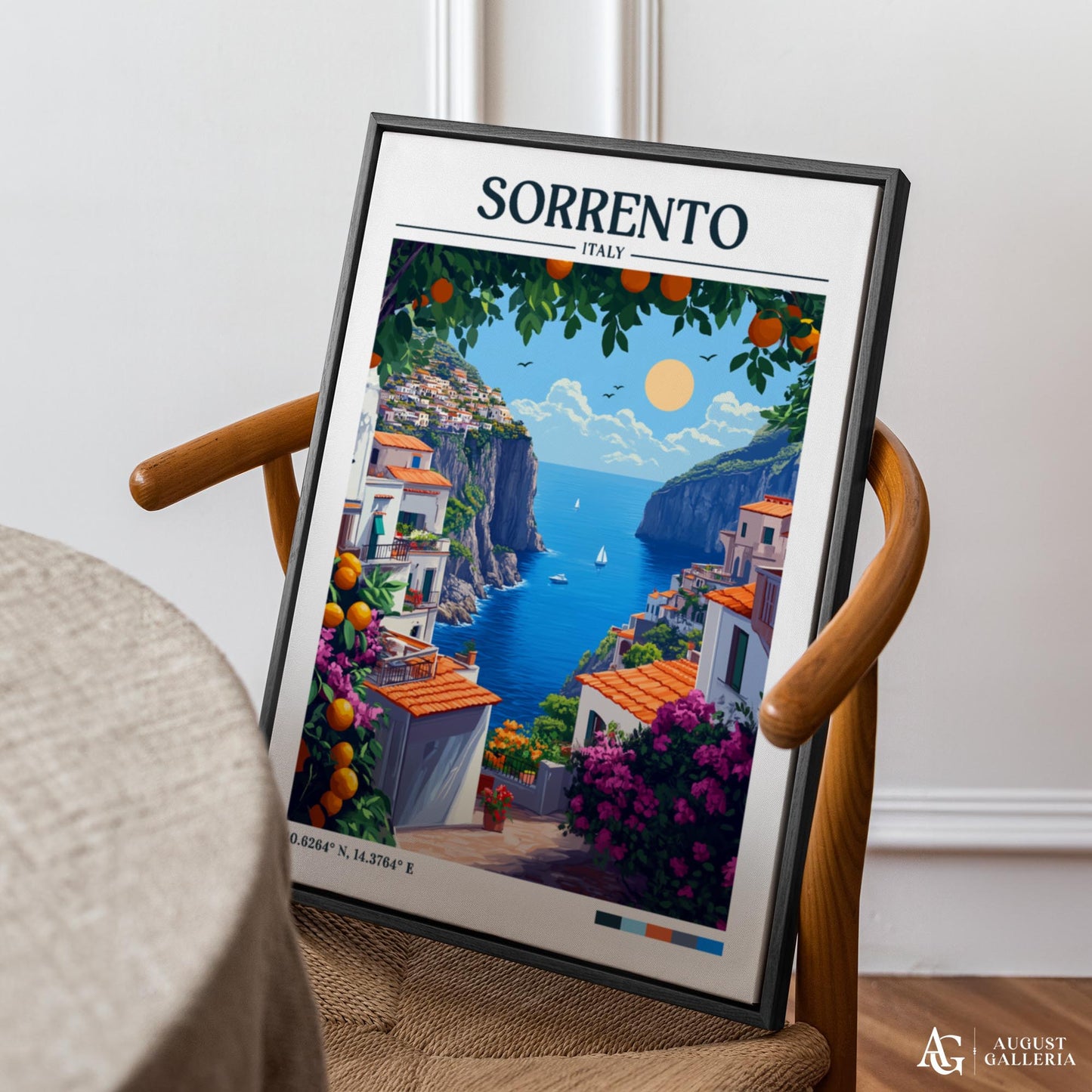 Sorrento Italy Retro Travel Print