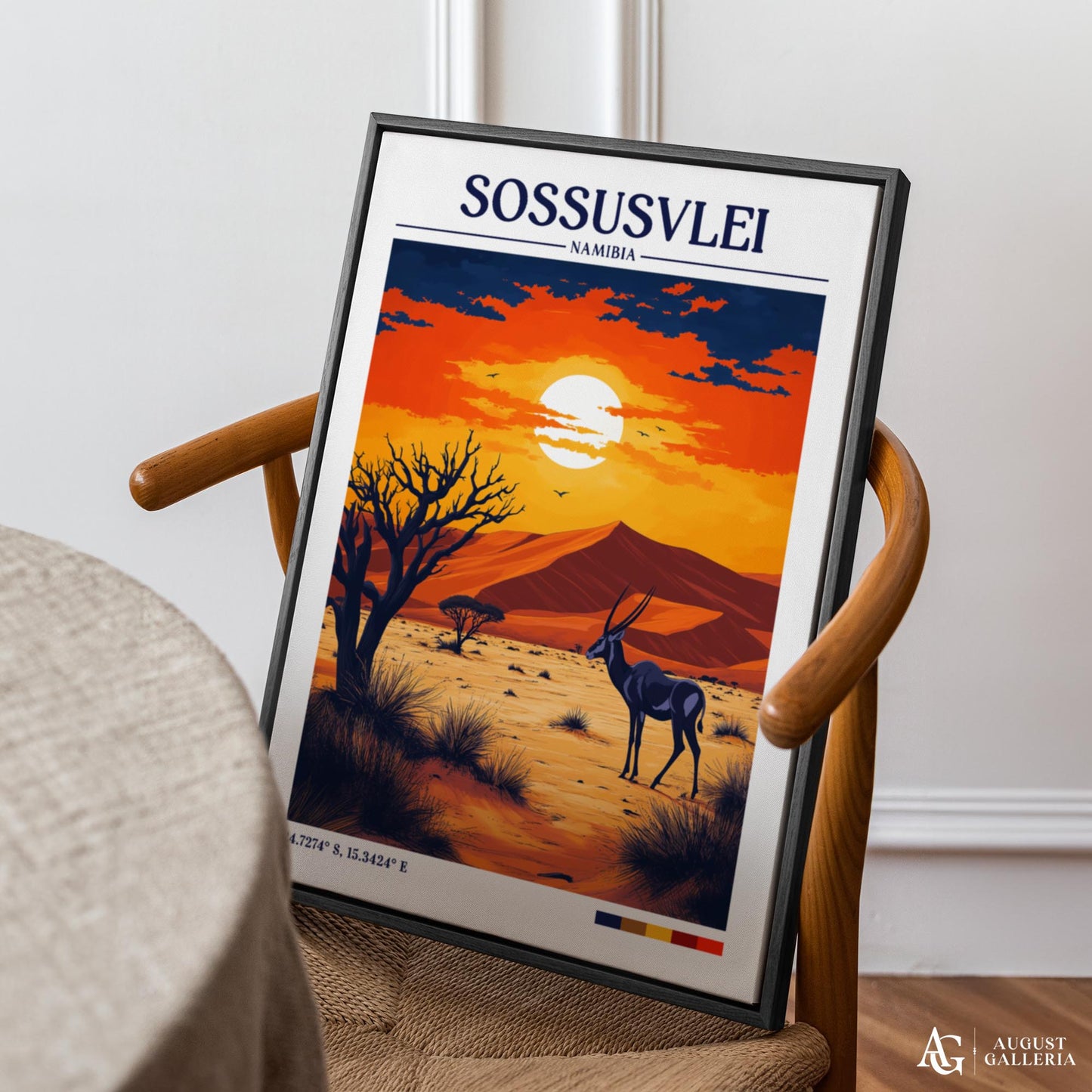 Sossusvlei Namibia Retro Travel Print
