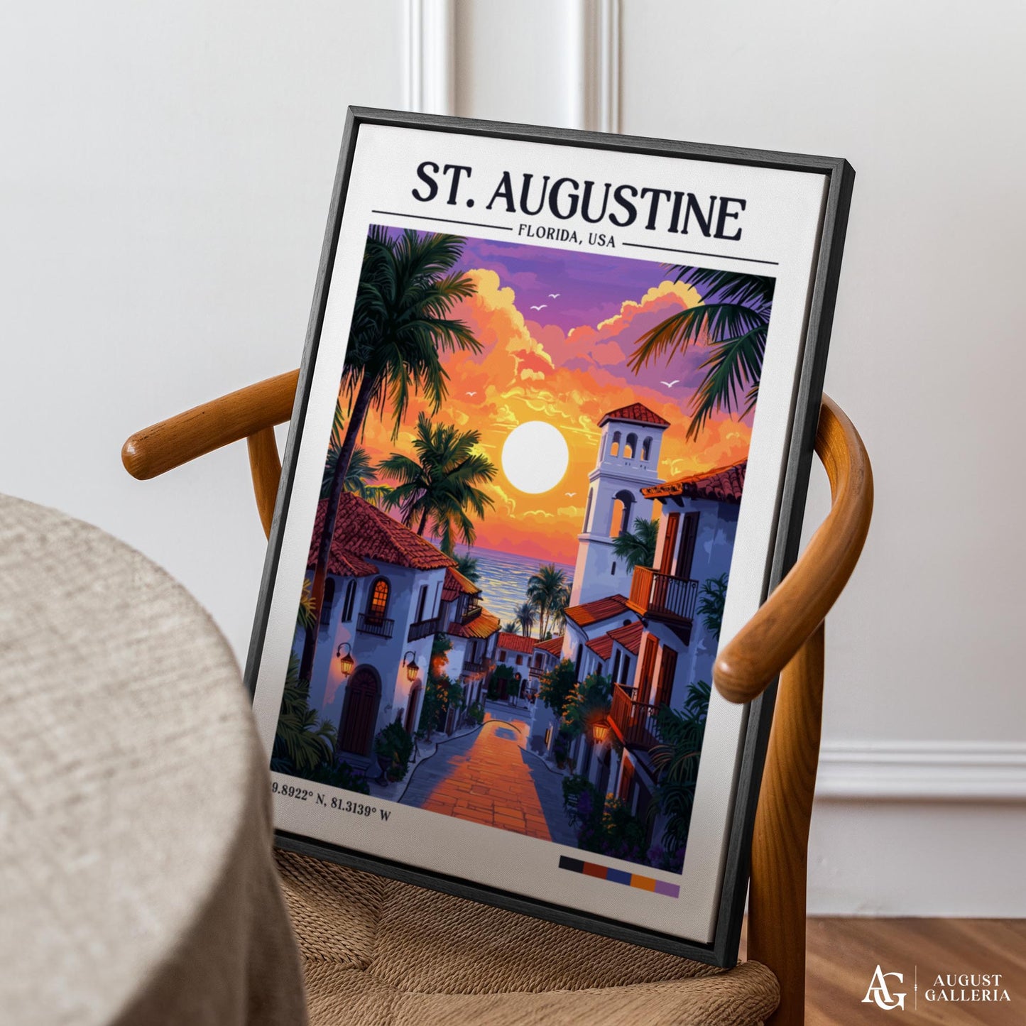 St. Augustine Florida Retro Travel Print