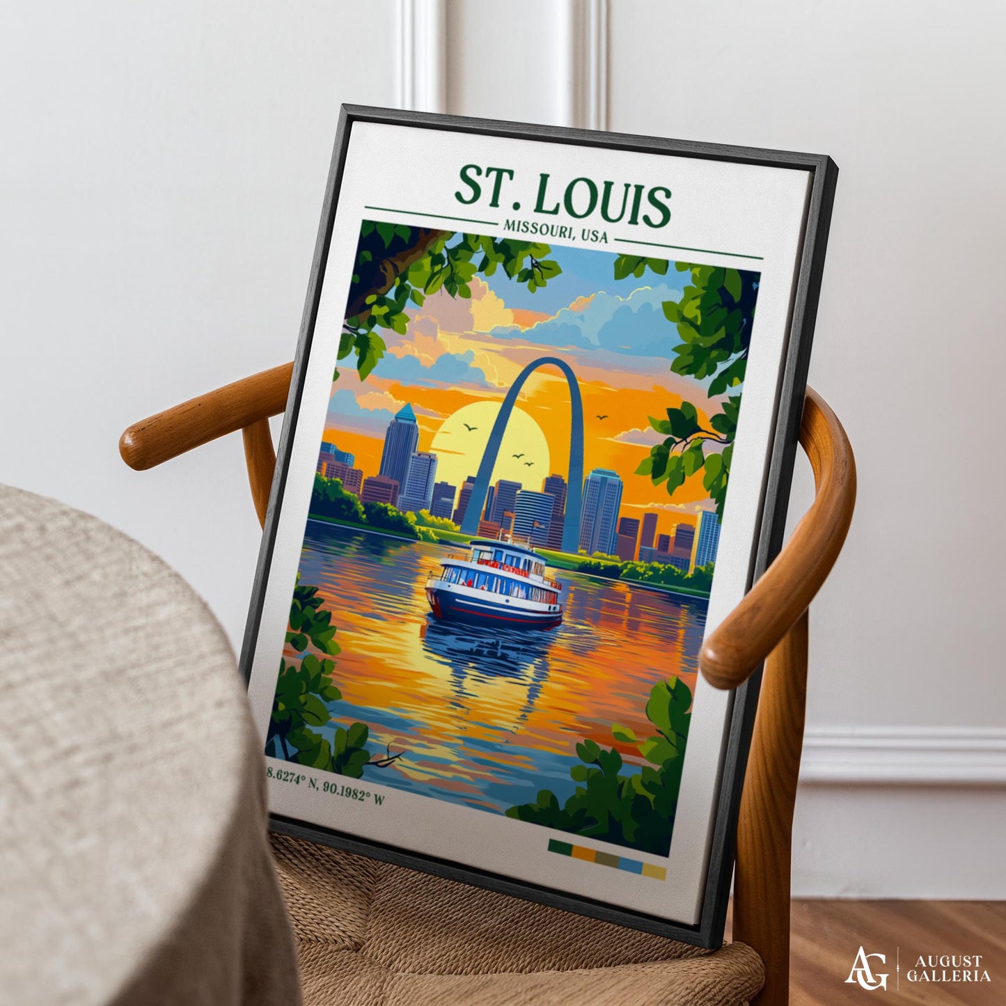 St. Louis Missouri Retro Travel Print