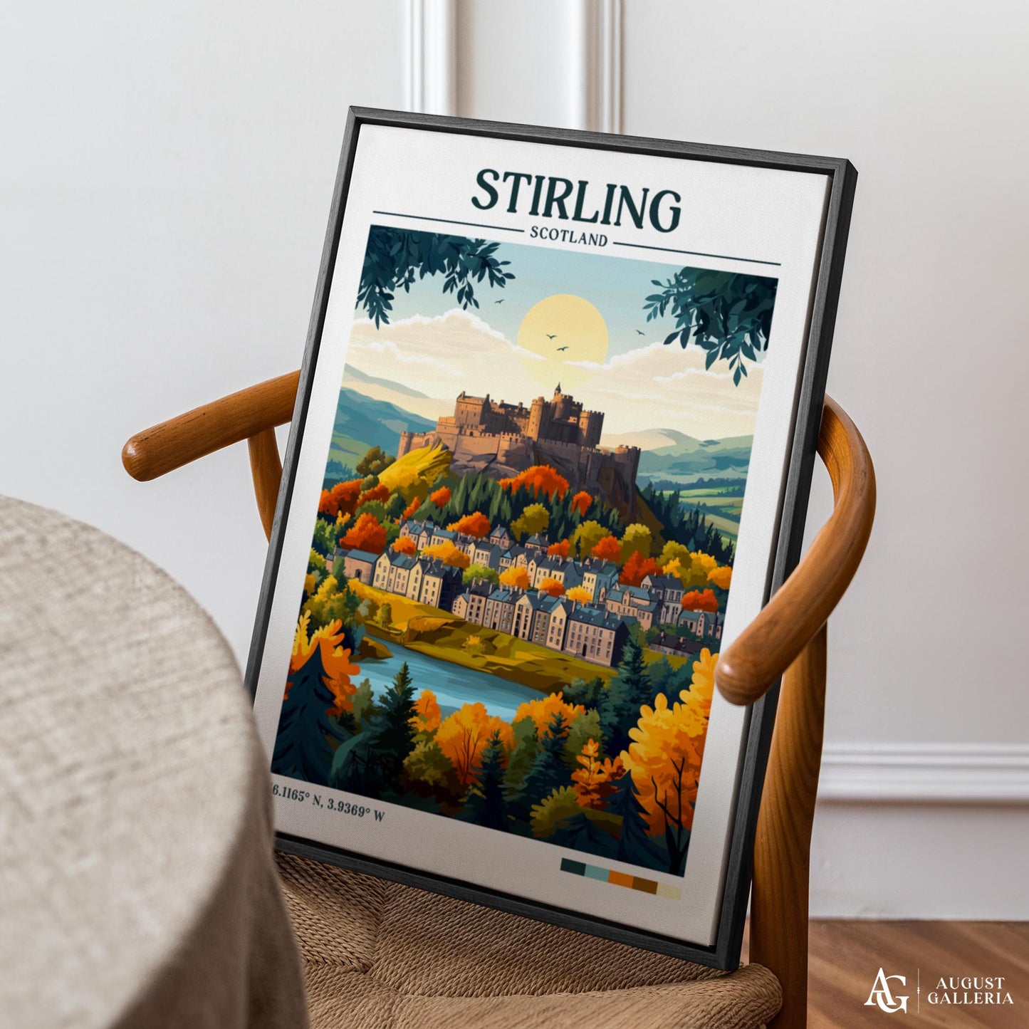 Stirling Scotland Retro Travel Print
