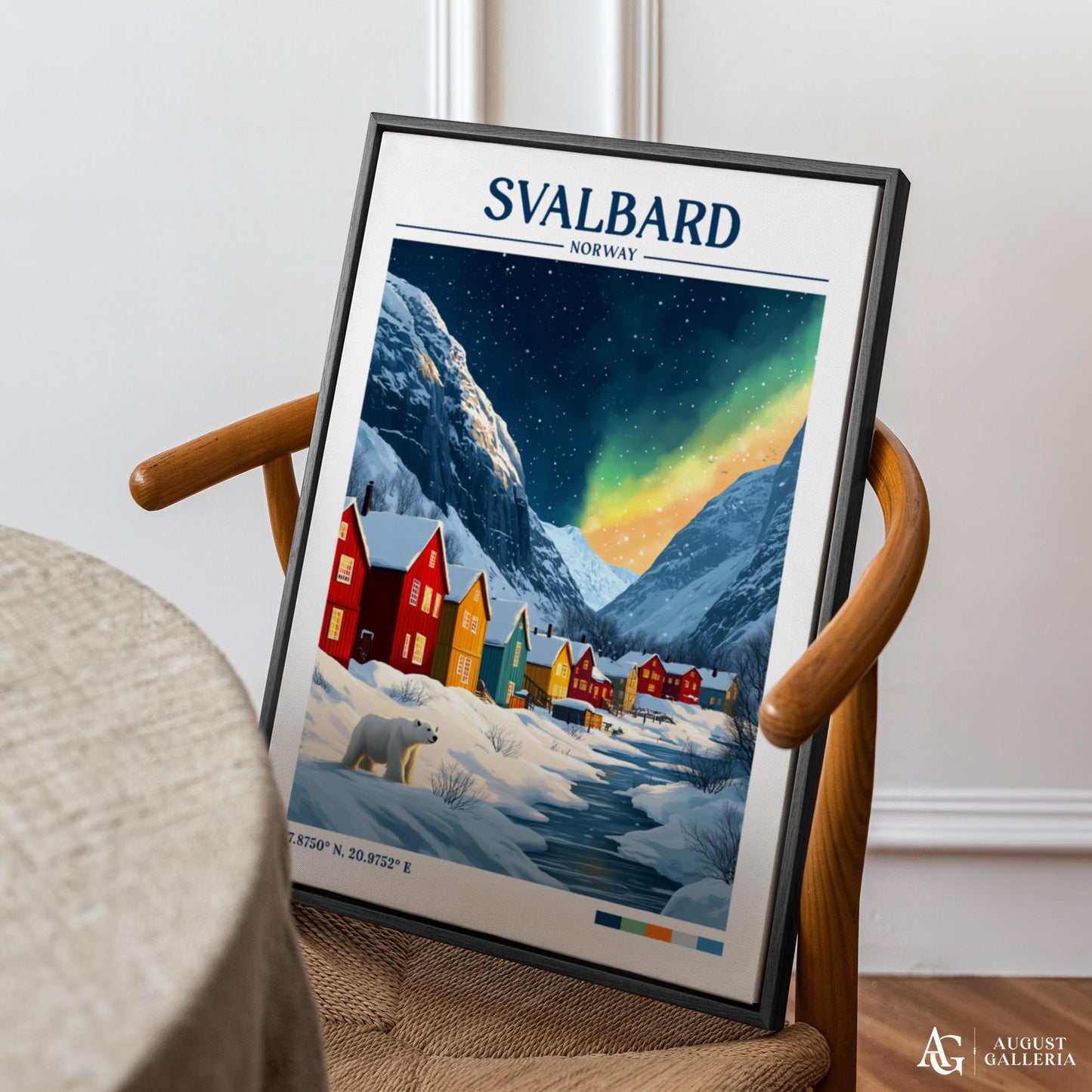 Svalbard Retro Travel Print