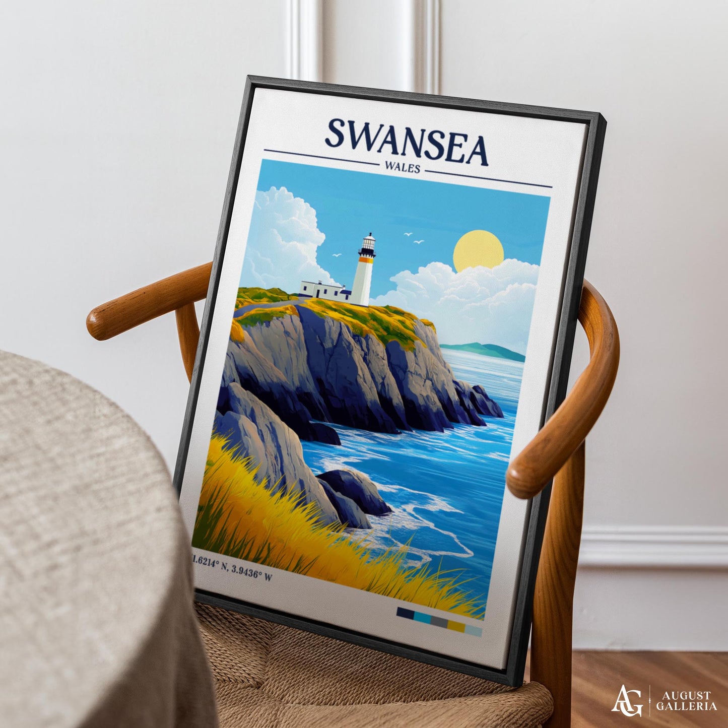 Swansea Wales Retro Travel Print