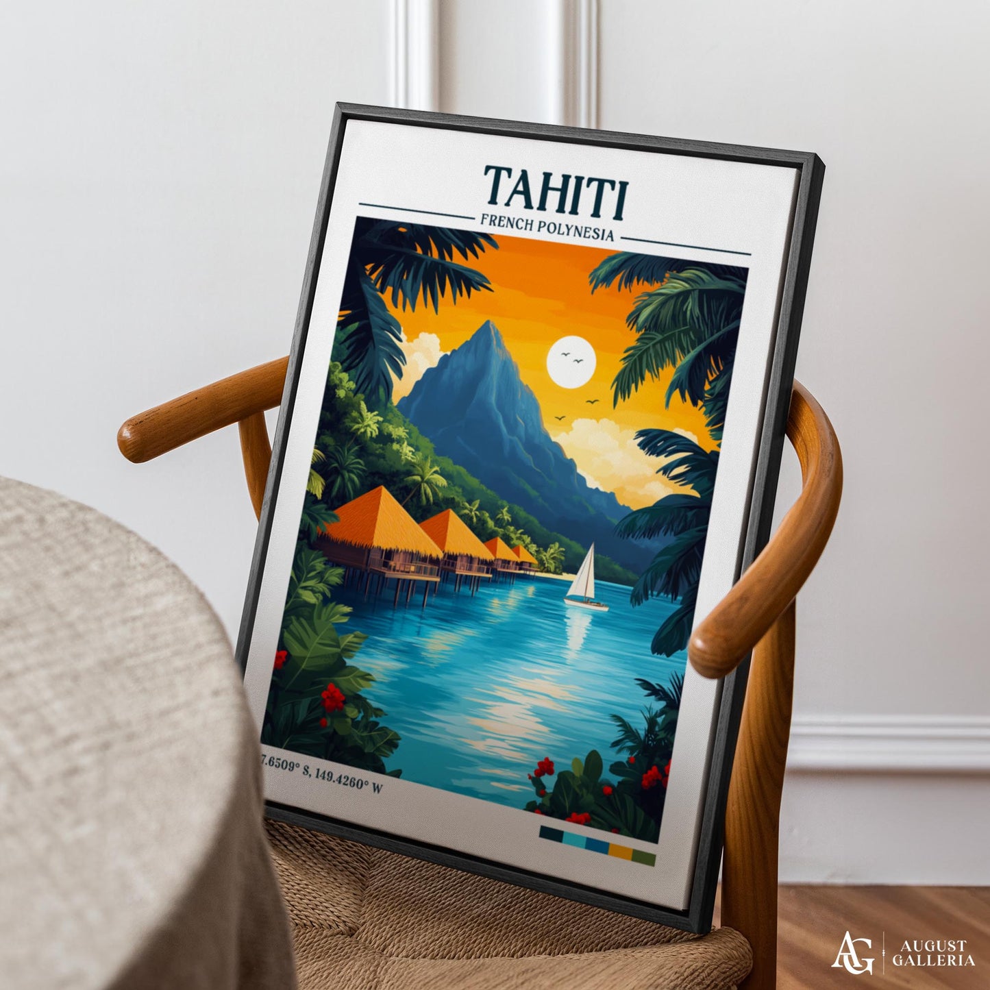 Tahiti Retro Travel Print