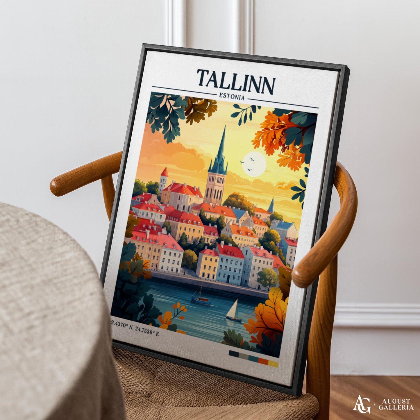 Tallinn Estonia Retro Travel Print