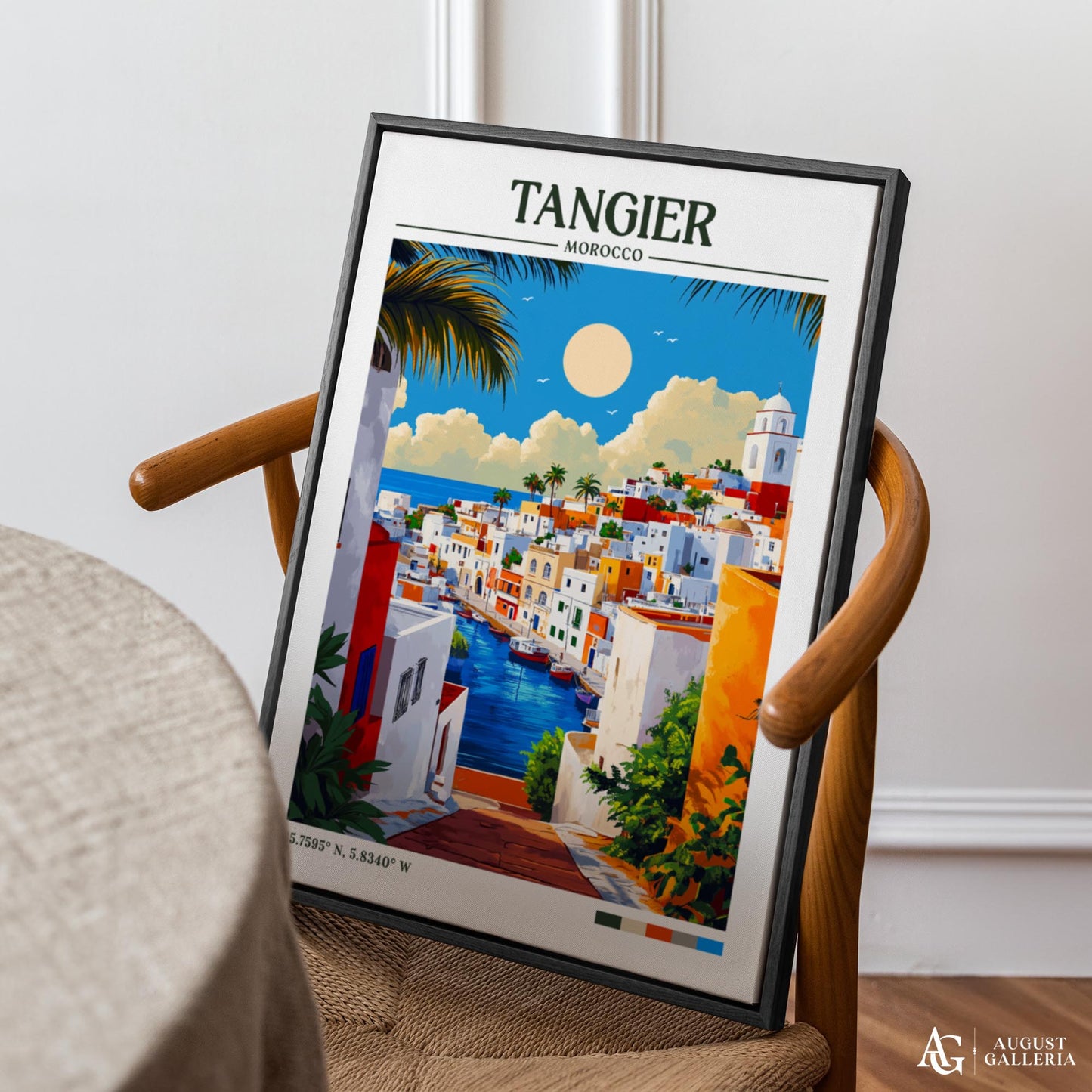 Tangier Morocco Retro Travel Print