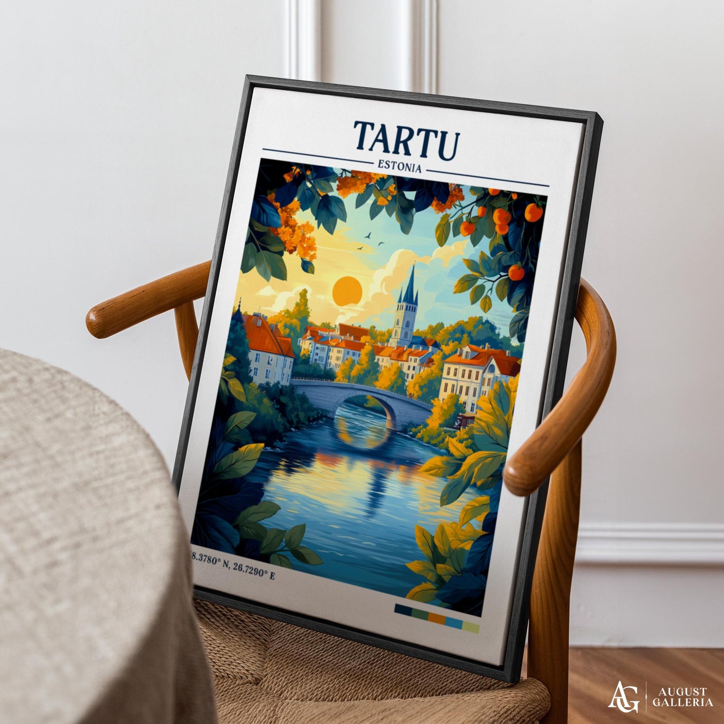 Tartu Estonia Retro Travel Print