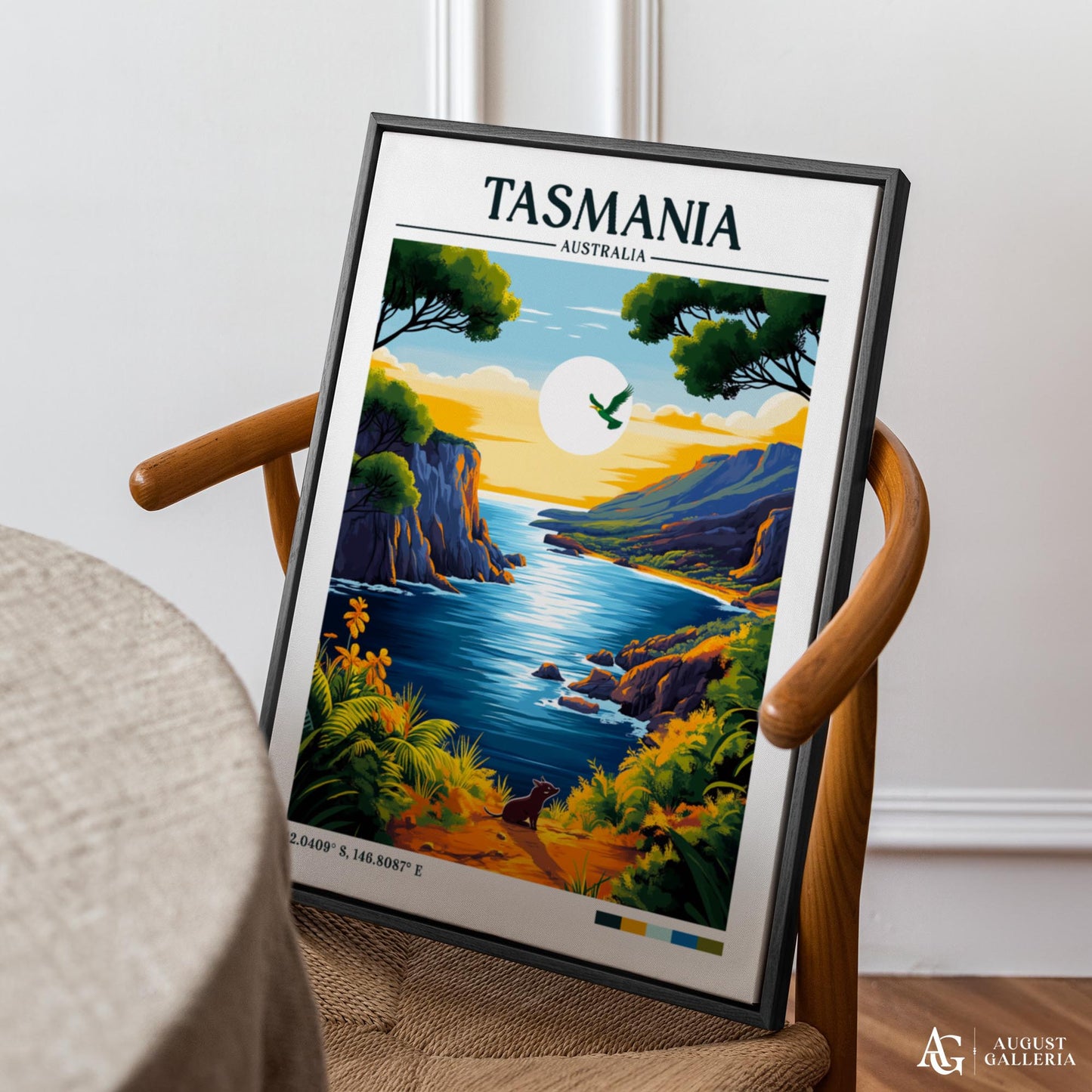 Tasmania Retro Travel Print