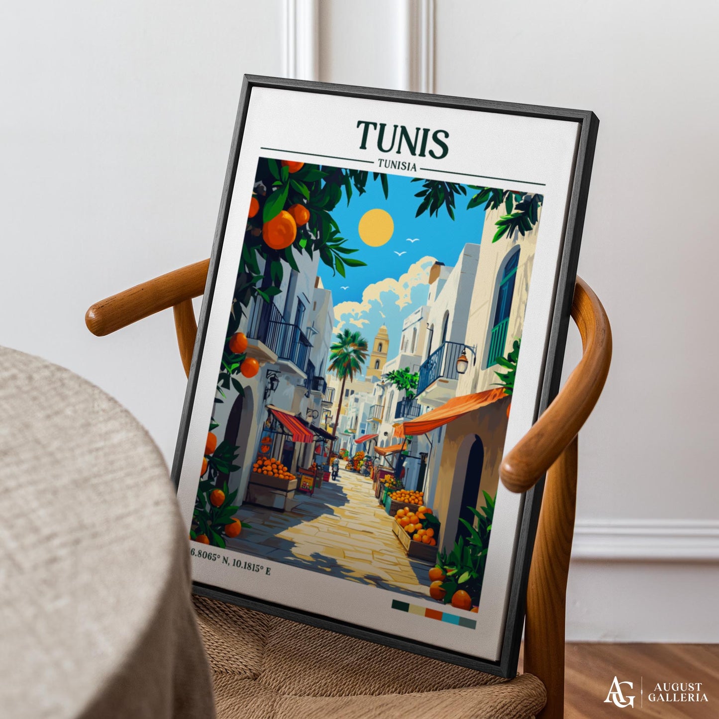 Tunis Retro Travel Print