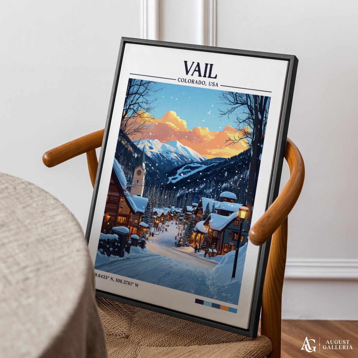 Vail Colorado Retro Travel Print
