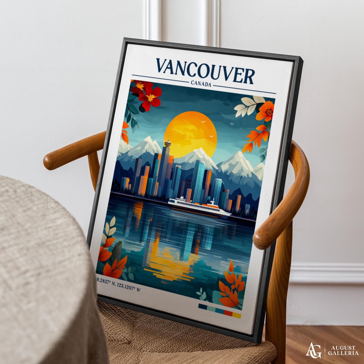 Vancouver Canada Retro Travel Print