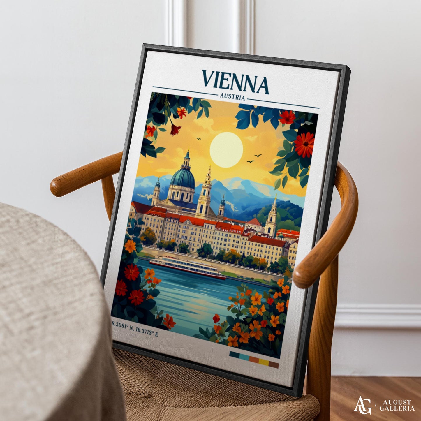 Vienna Austria Retro Travel Print