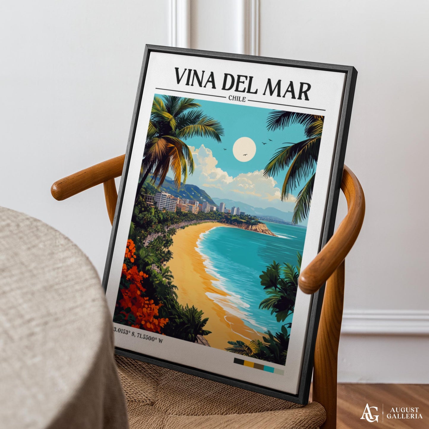 Viña del Mar Retro Travel Print