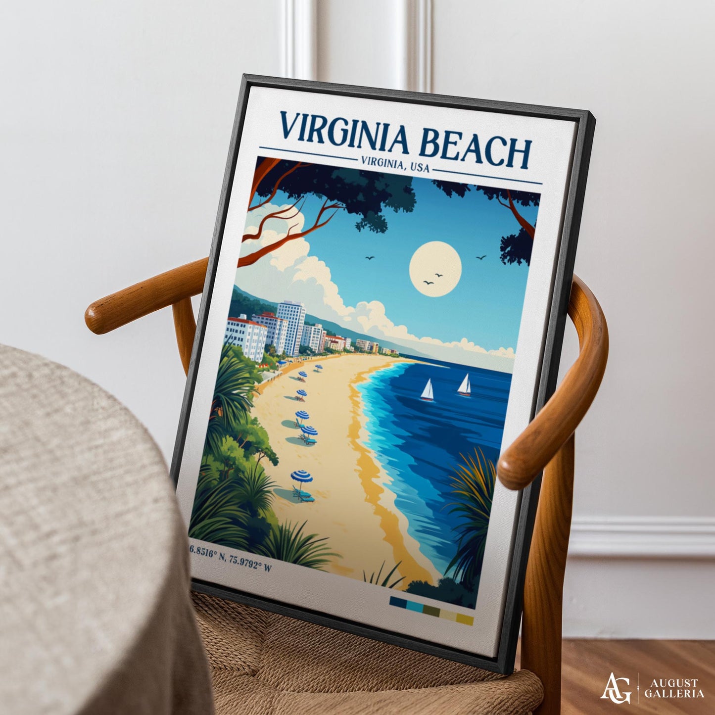 Virginia Beach Retro Travel Print
