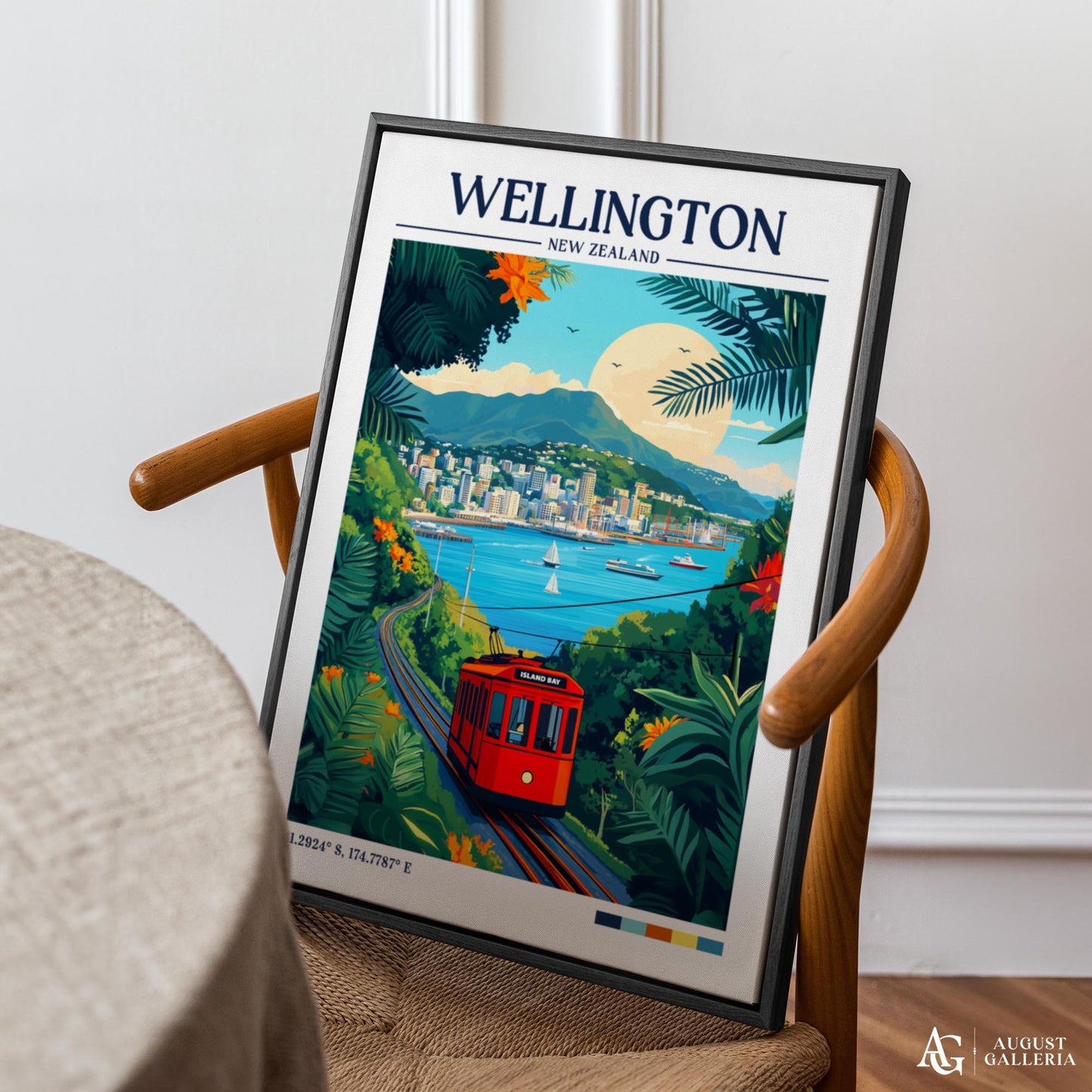 Wellington Retro Travel Print