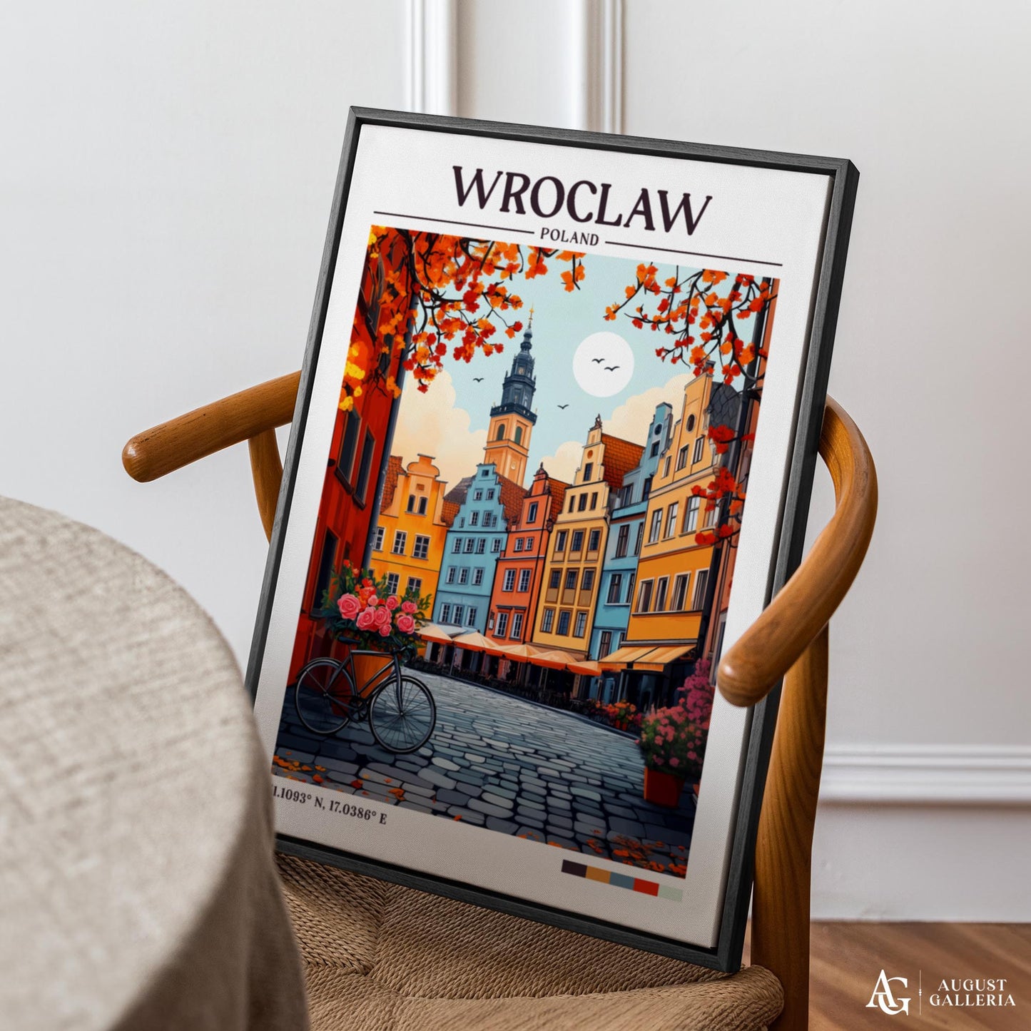 Wrocław Poland Retro Travel Print