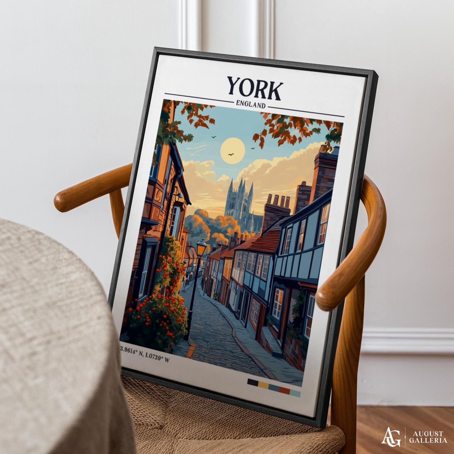 York England Retro Travel Print