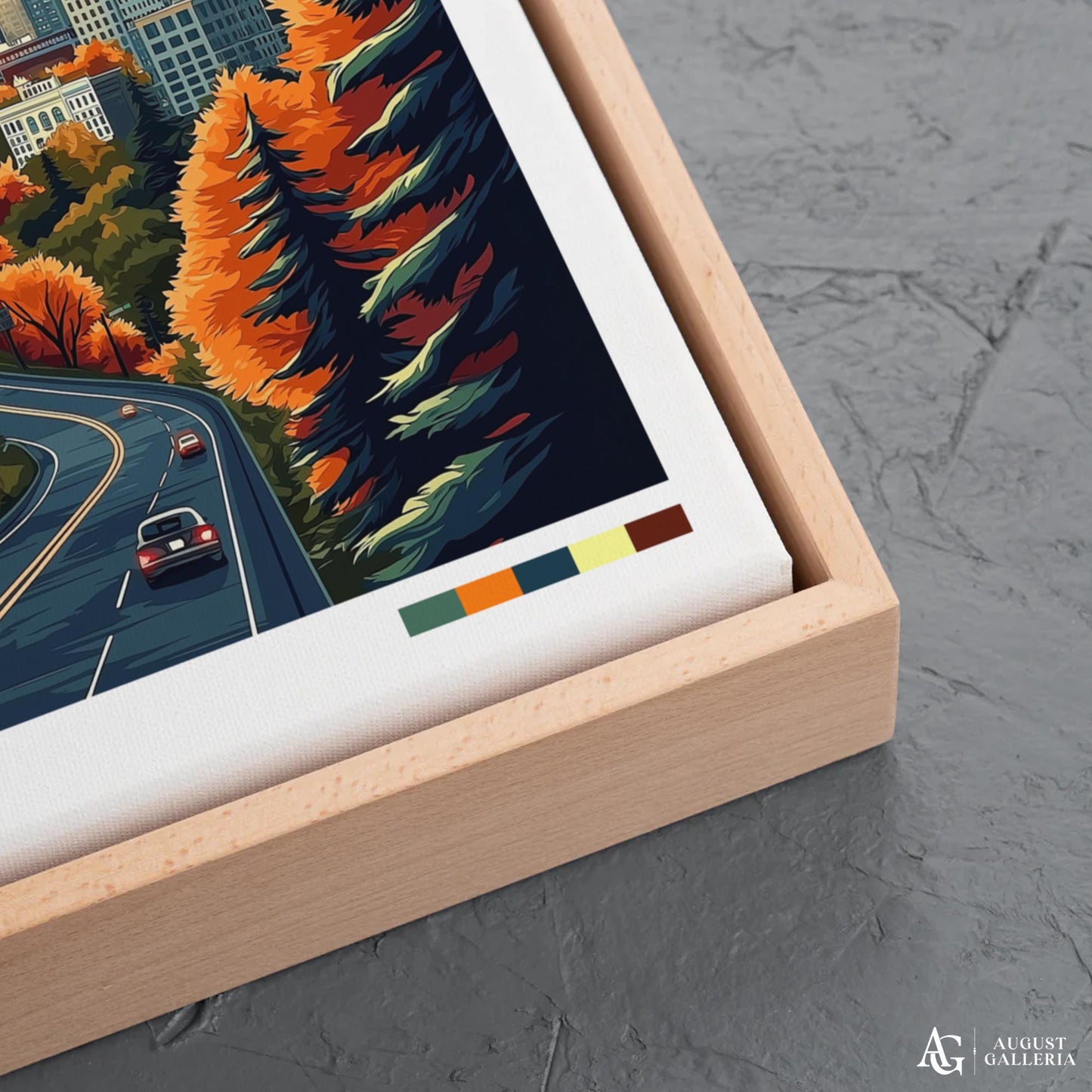 Asheville North Carolina Retro Travel Print