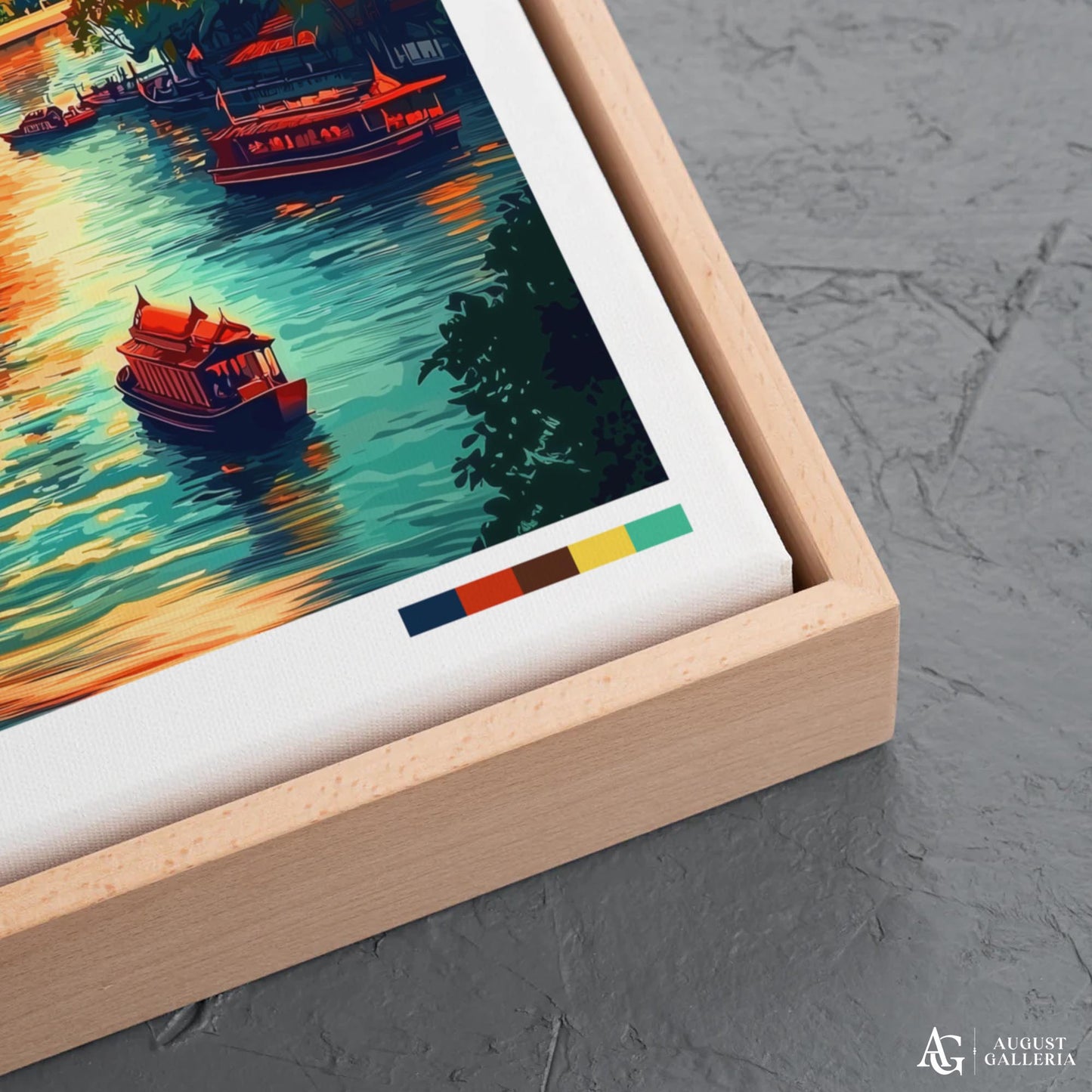 Bangkok Thailand Retro Travel Print