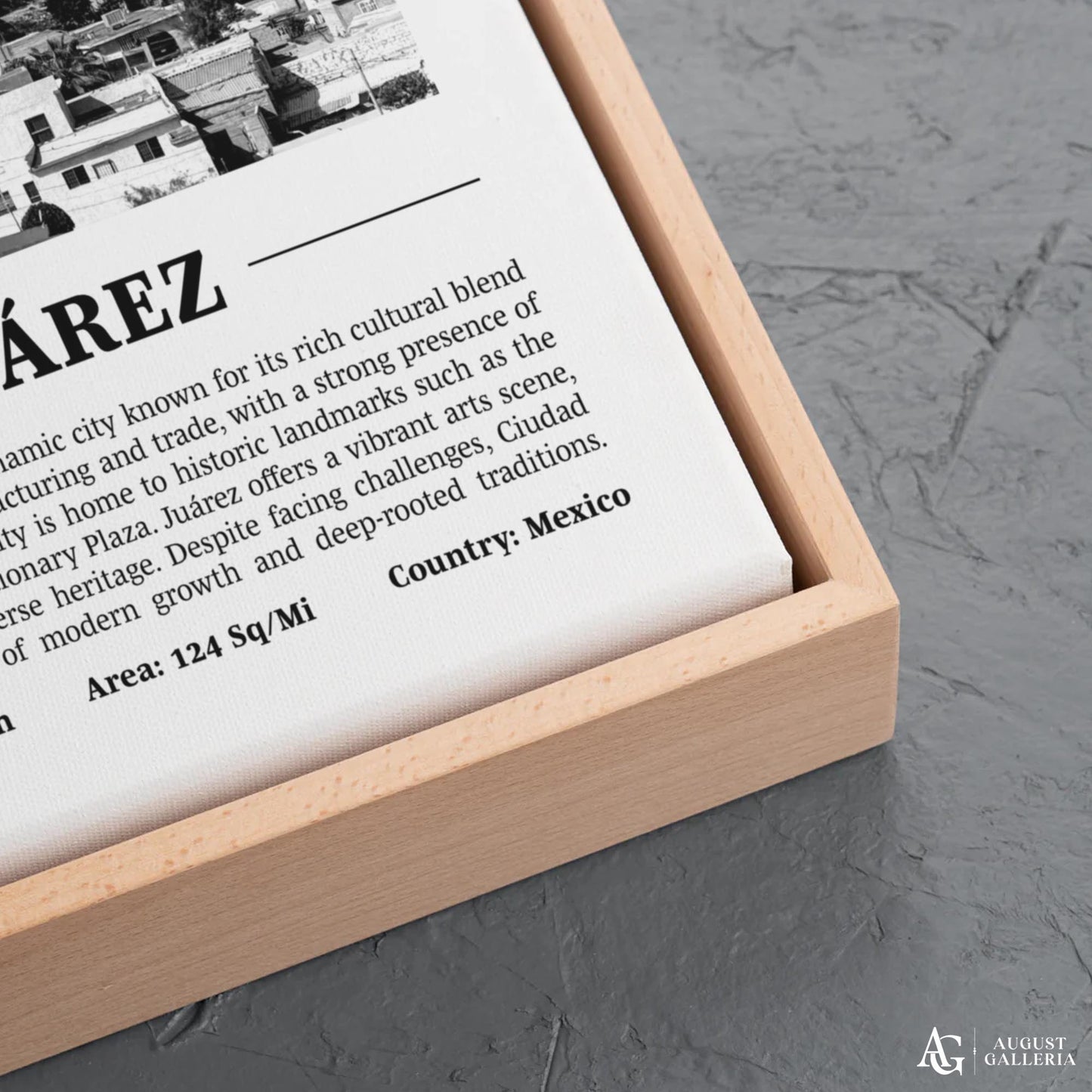 Ciudad Juarez Black & White City Print