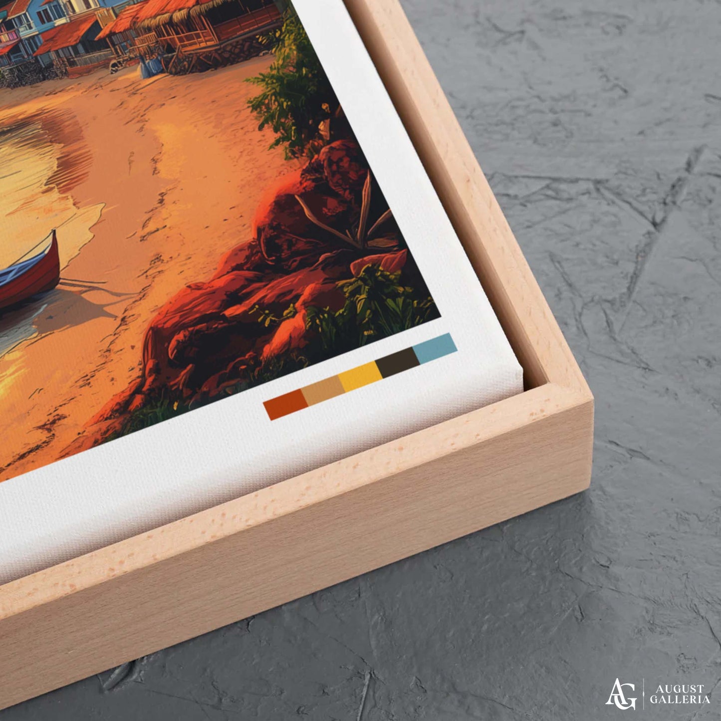 Goa India Retro Travel Print