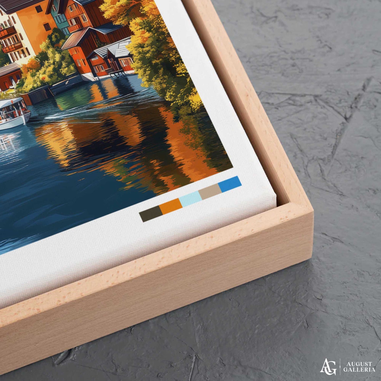 Hallstatt Austria Retro Travel Print