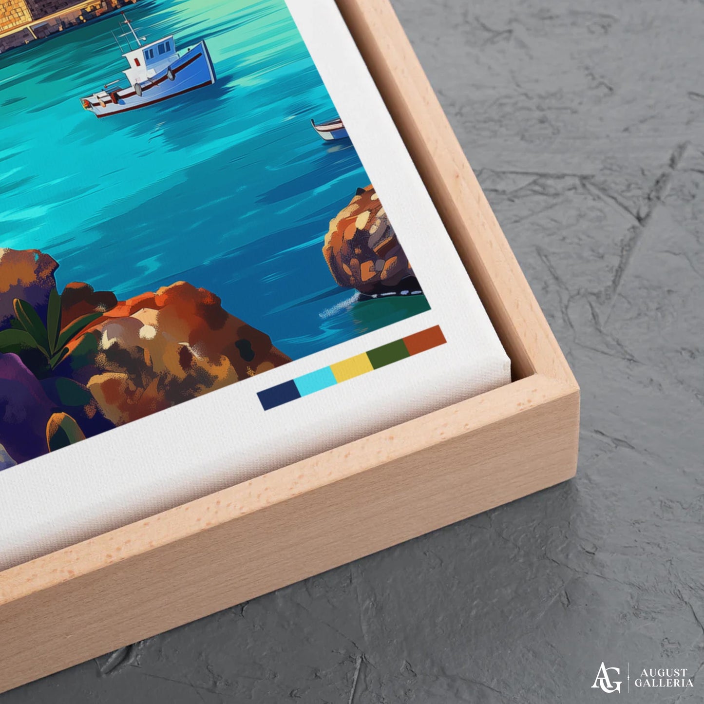Heraklion Greece Retro Travel Print