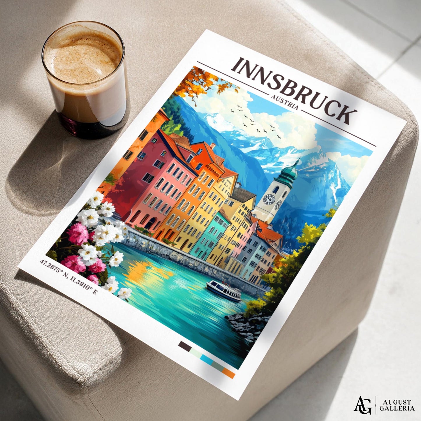 Innsbruck Austria Retro Travel Print