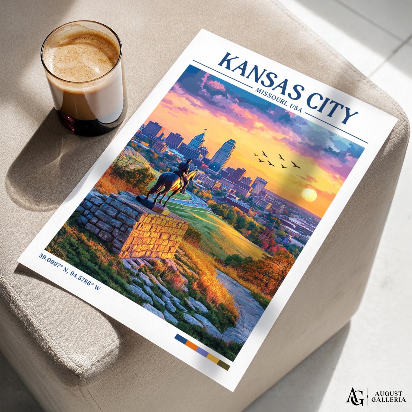 Kansas City Retro Travel Print