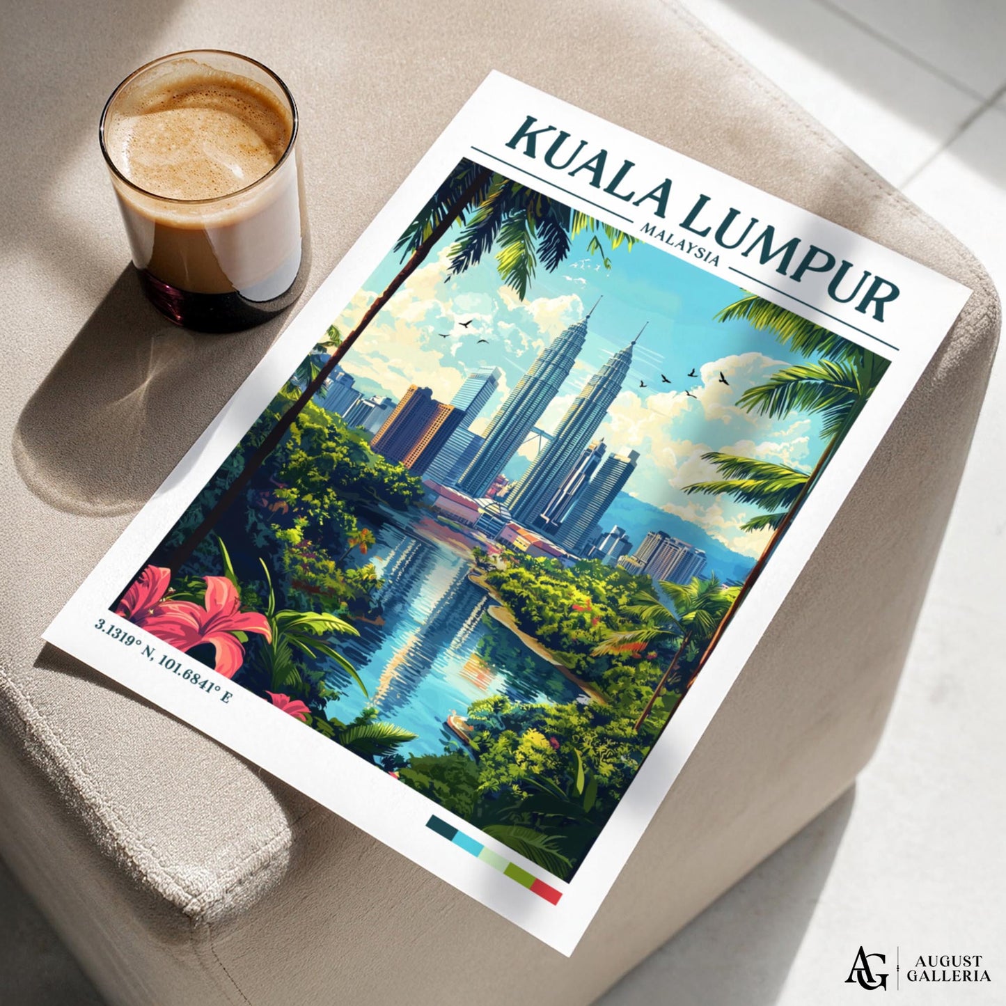 Kuala Lumpur Retro Travel Print