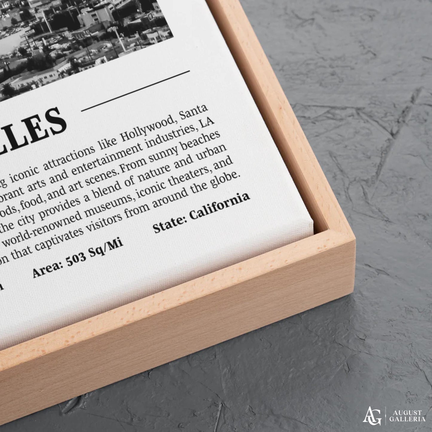 Los Angeles Black & White City Print