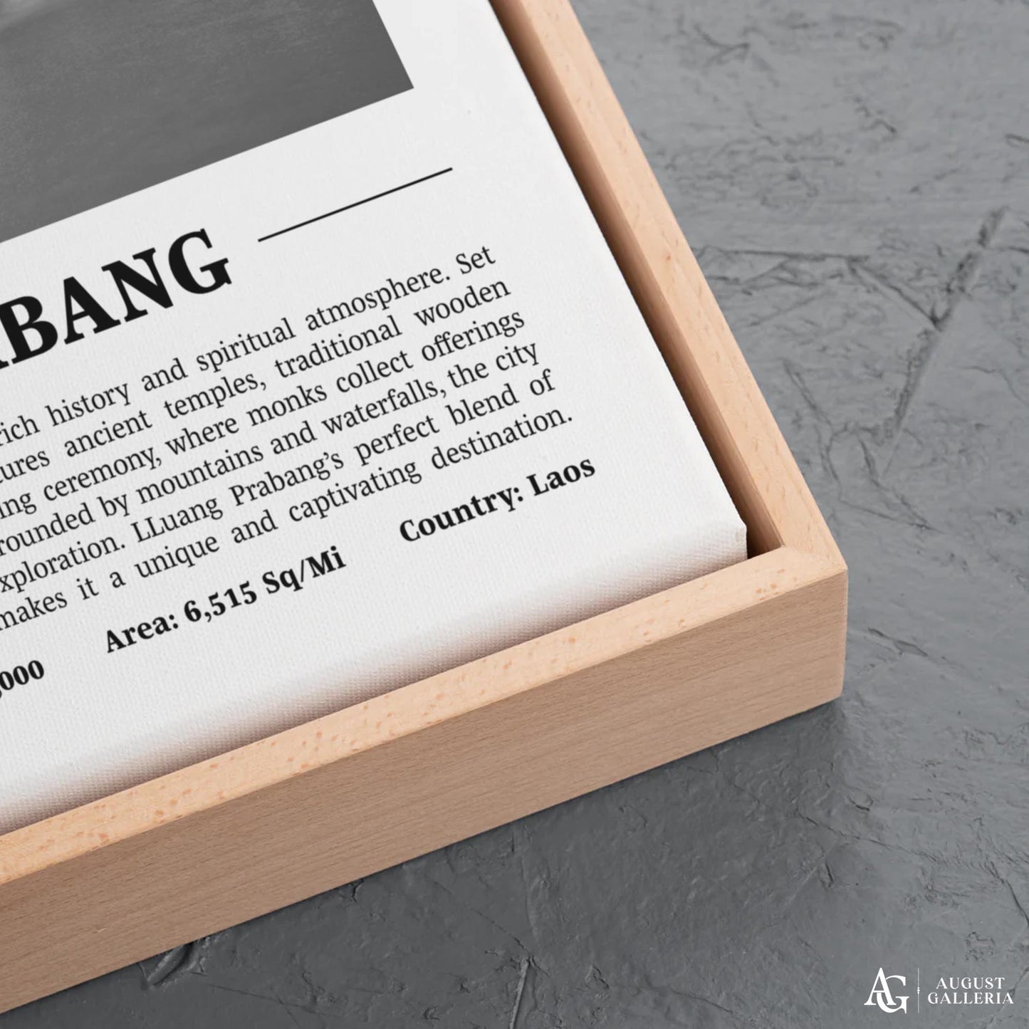 Luang Prabang Black & White City Print