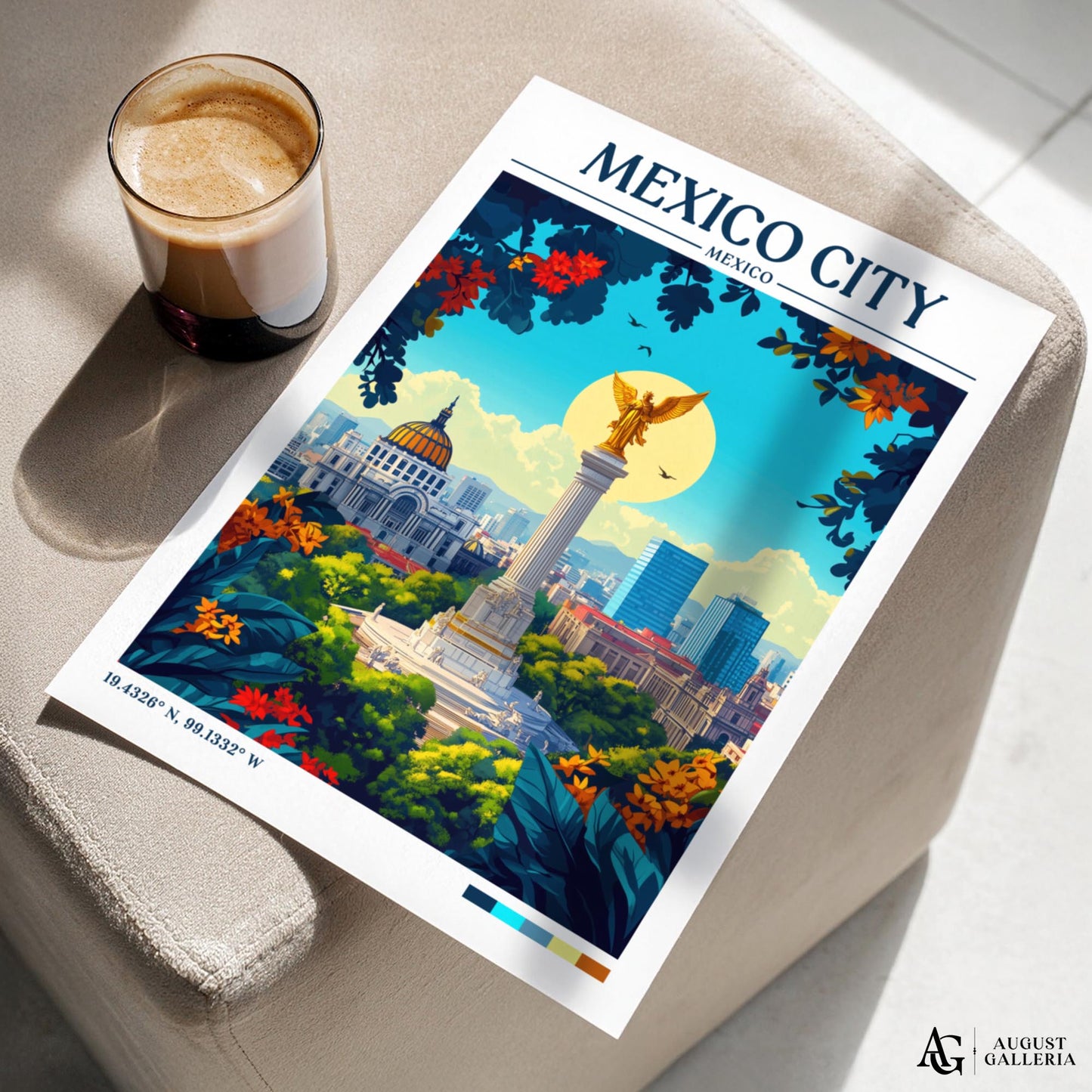 Mexico City Retro Travel Print