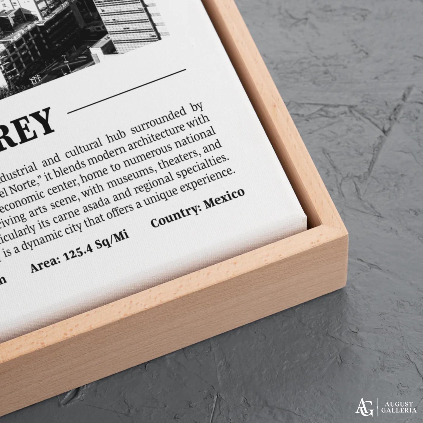 Monterrey Black & White City Print