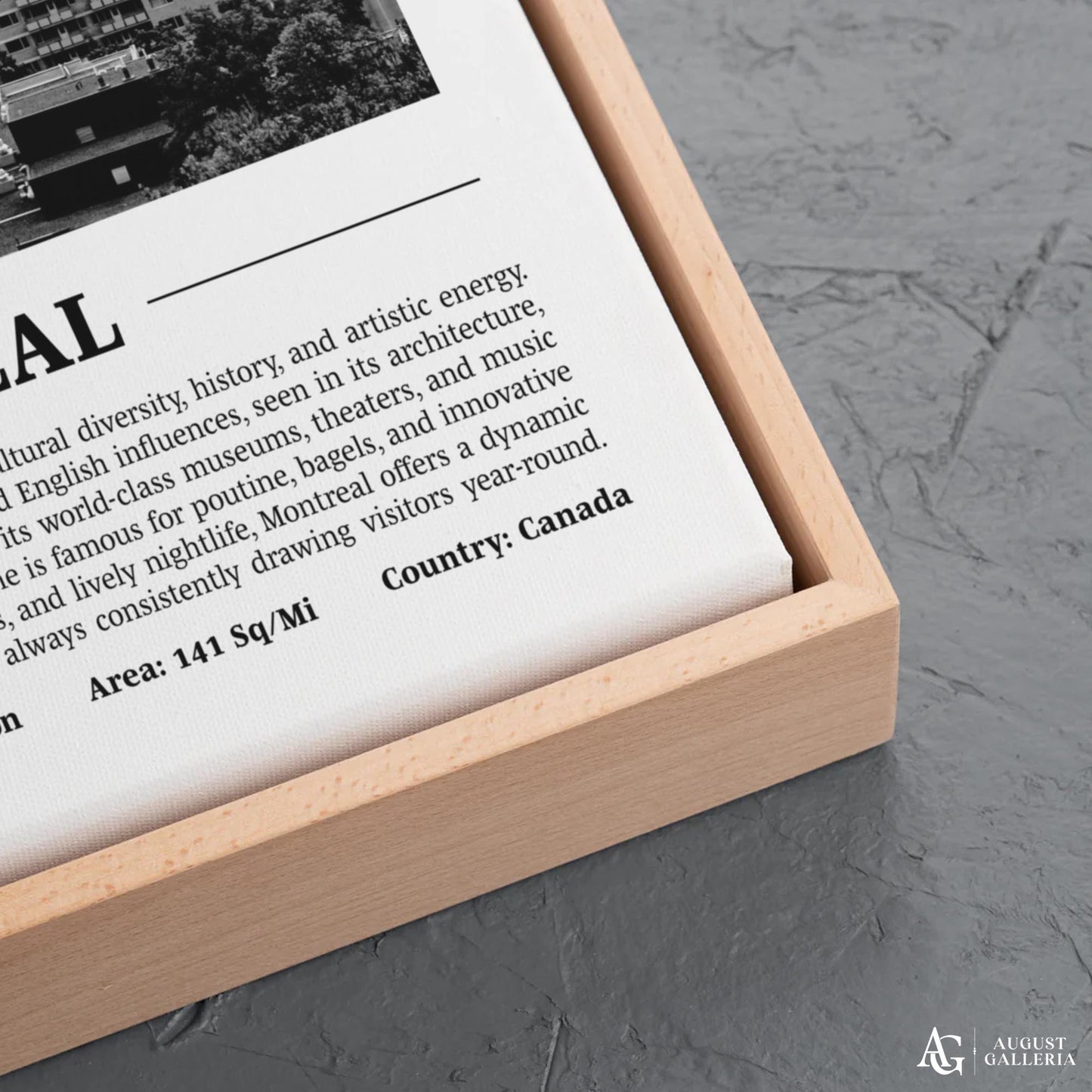 Montreal Black & White City Print