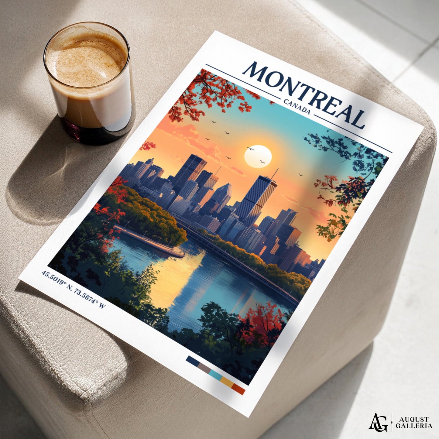 Montreal Canada Retro Travel Print