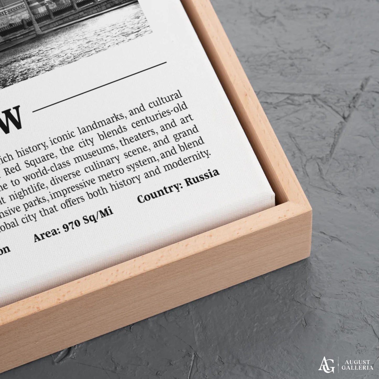 Moscow Black & White City Print