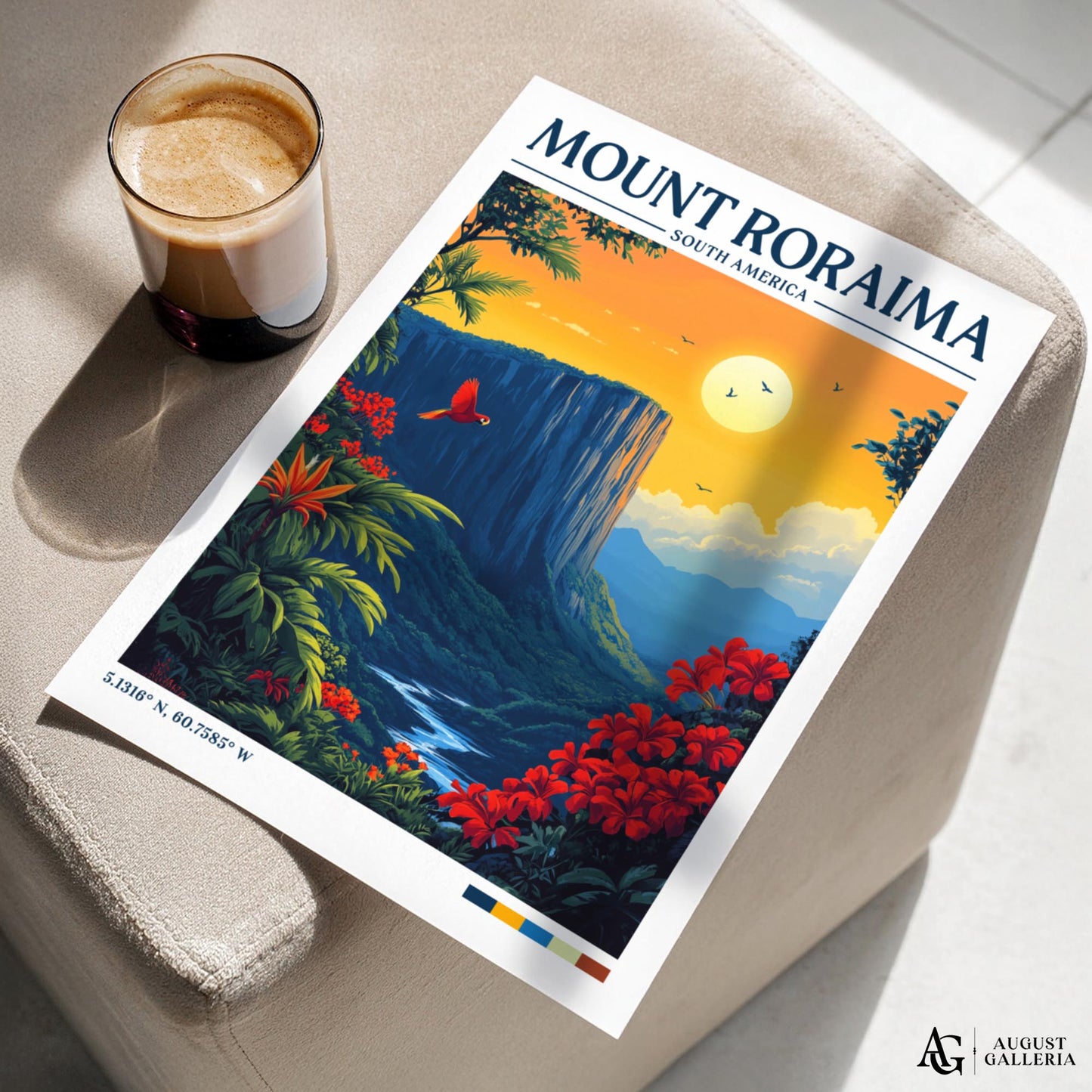 Mount Roraima Retro Travel Print