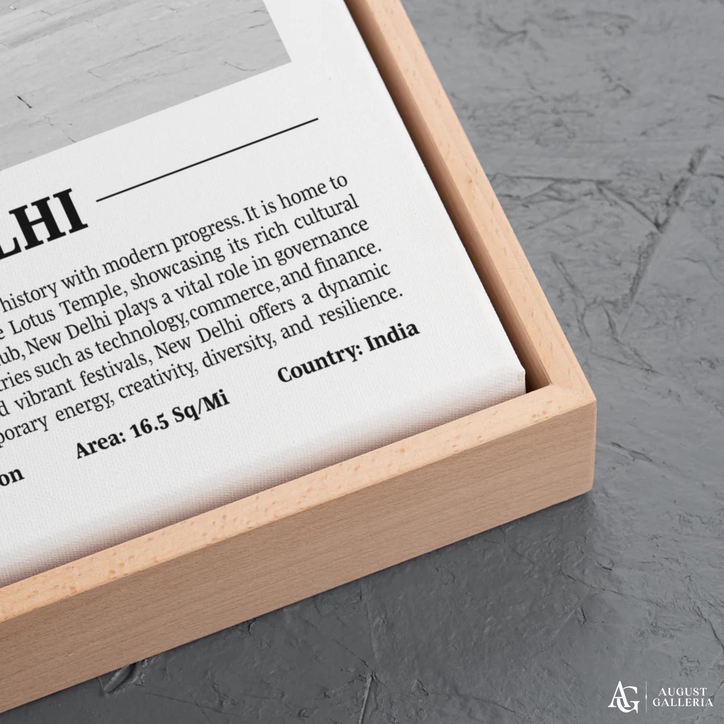 New Delhi Black & White City Print