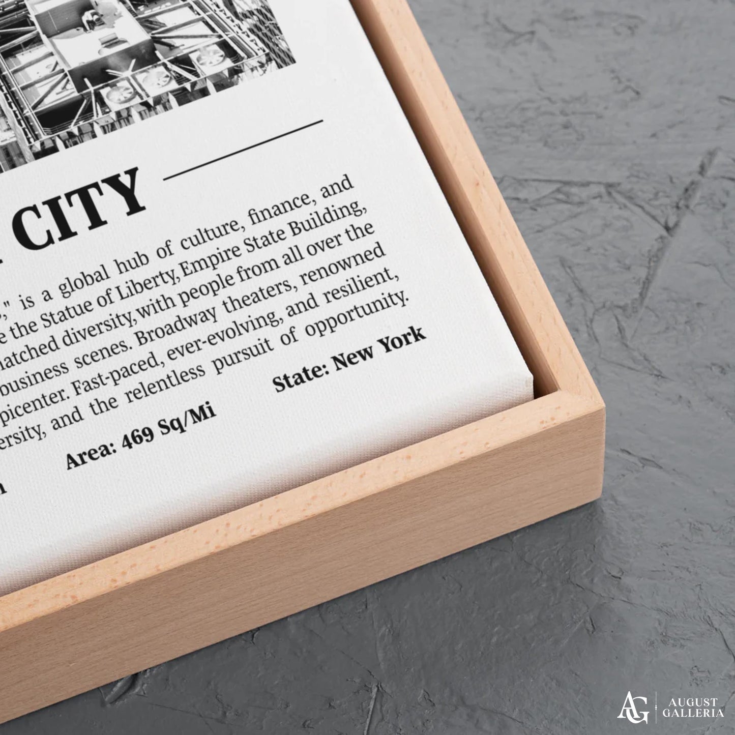 New York City Black & White City Print