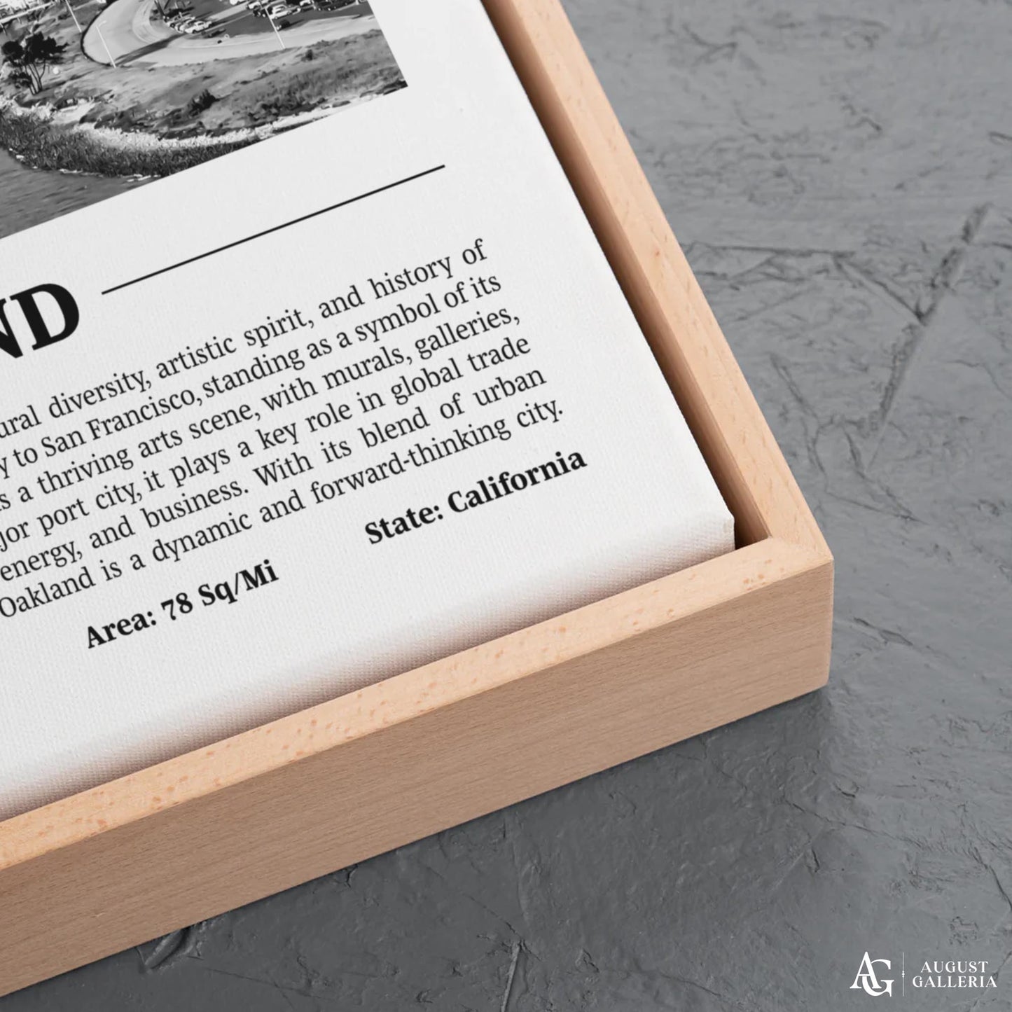 Oakland Black & White City Print