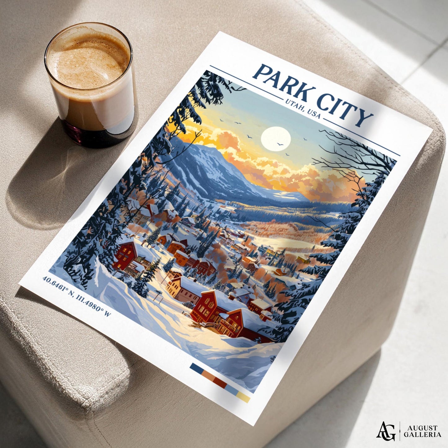 Park City Utah Retro Travel Print