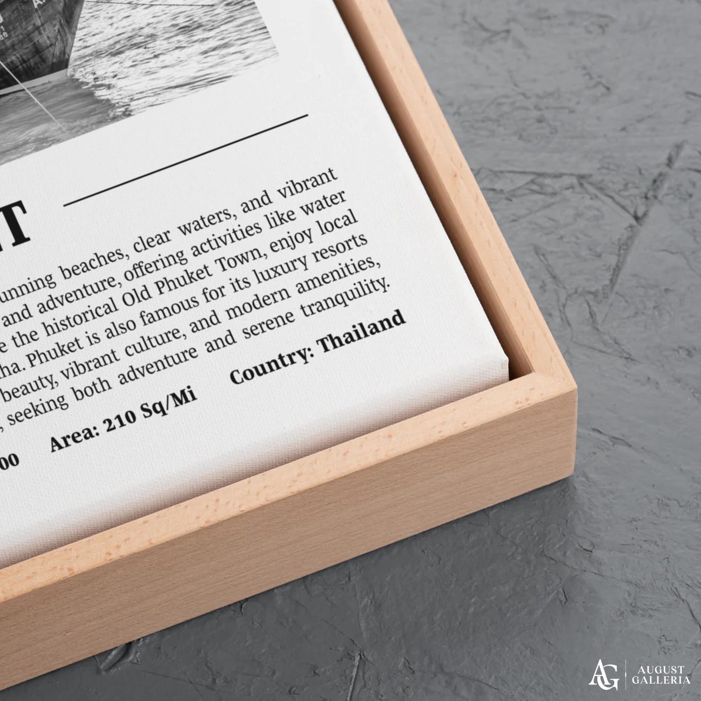 Phuket Black & White City Print