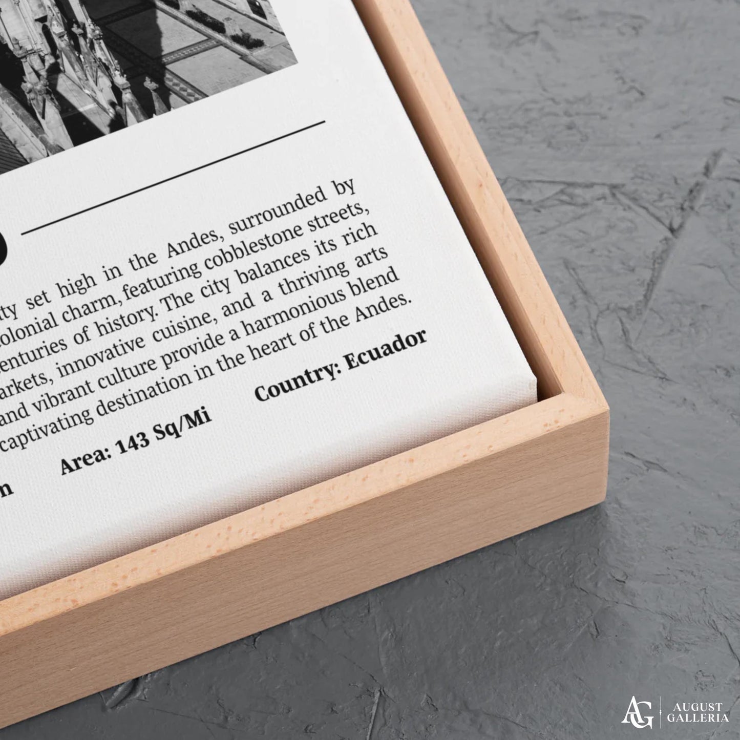Quito Black & White City Print