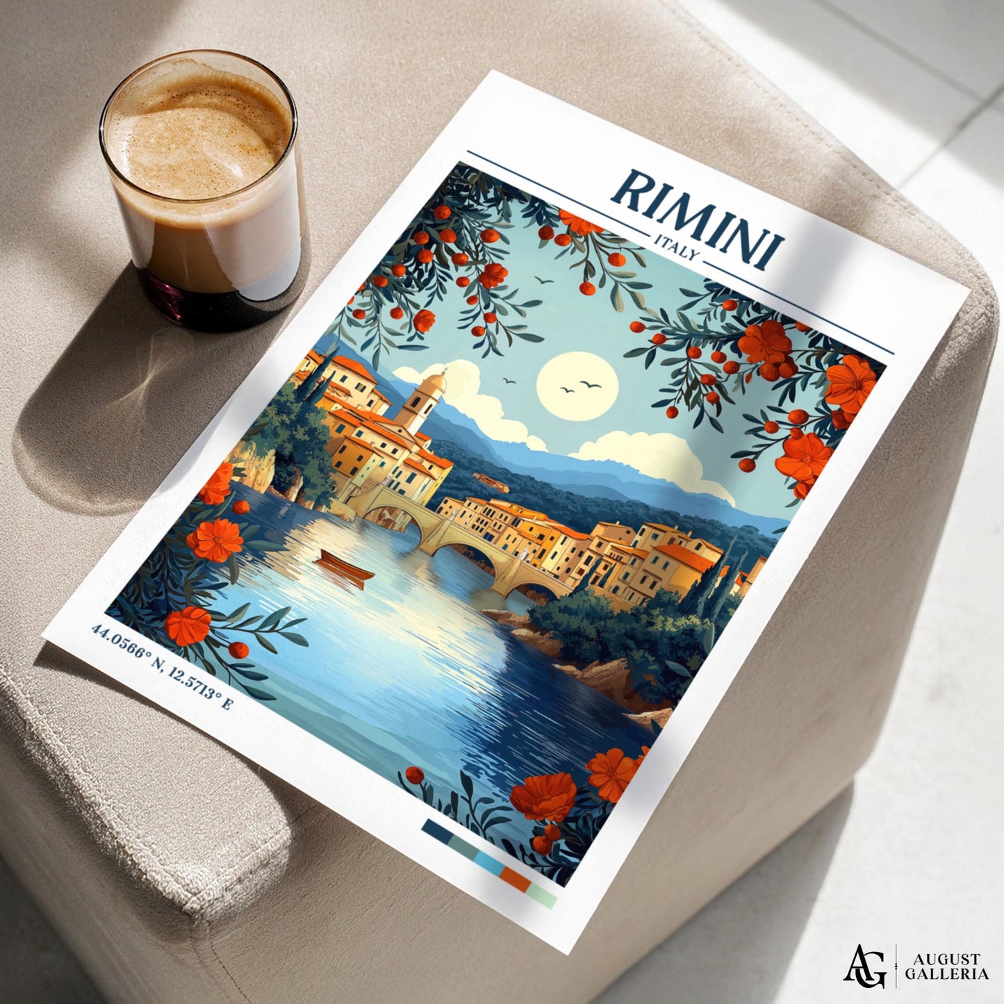 Rimini Italy Retro Travel Print