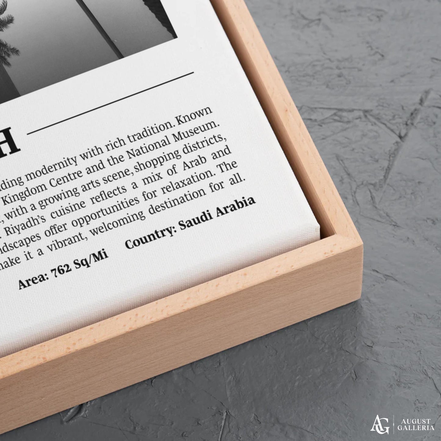 Riyadh Black & White City Print
