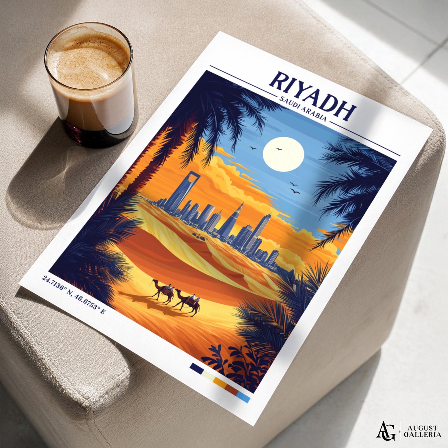 Riyadh Retro Travel Print