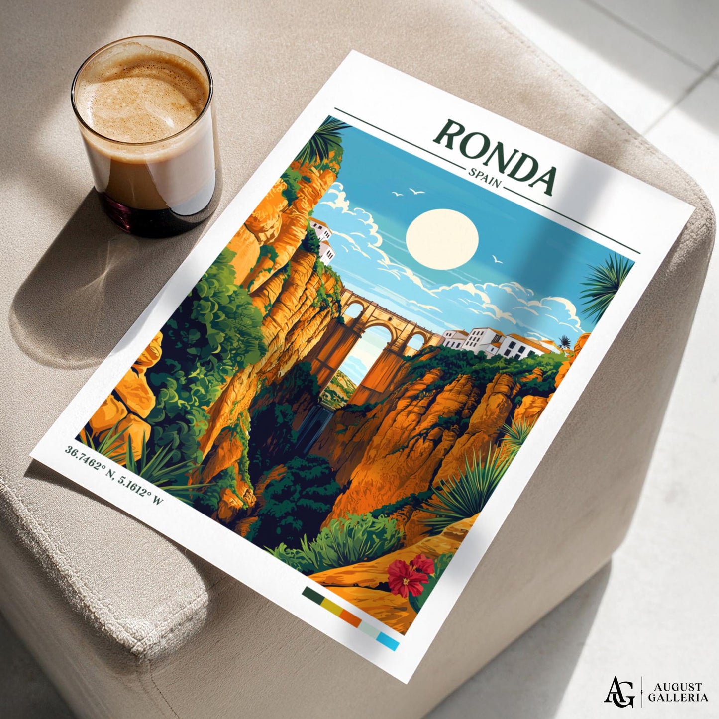 Ronda Spain Retro Travel Print