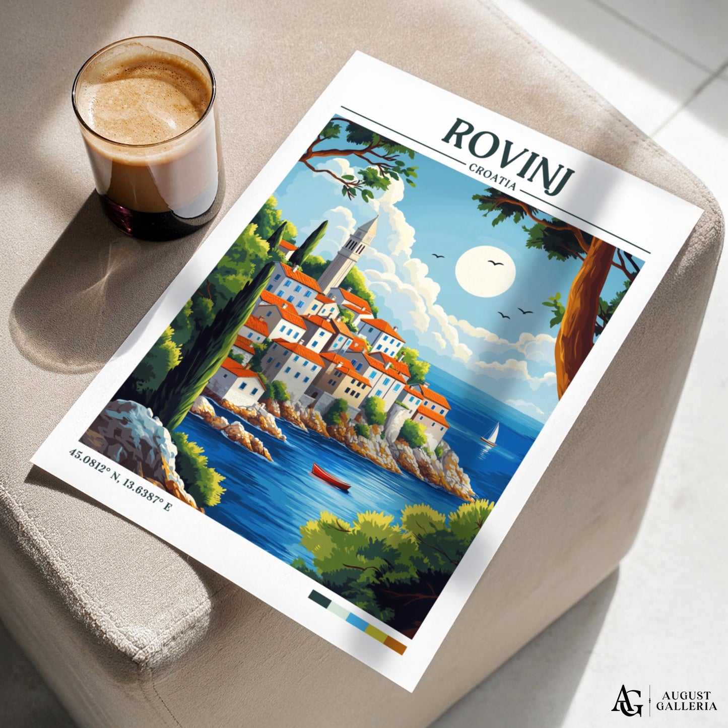 Rovinj Croatia Retro Travel Print