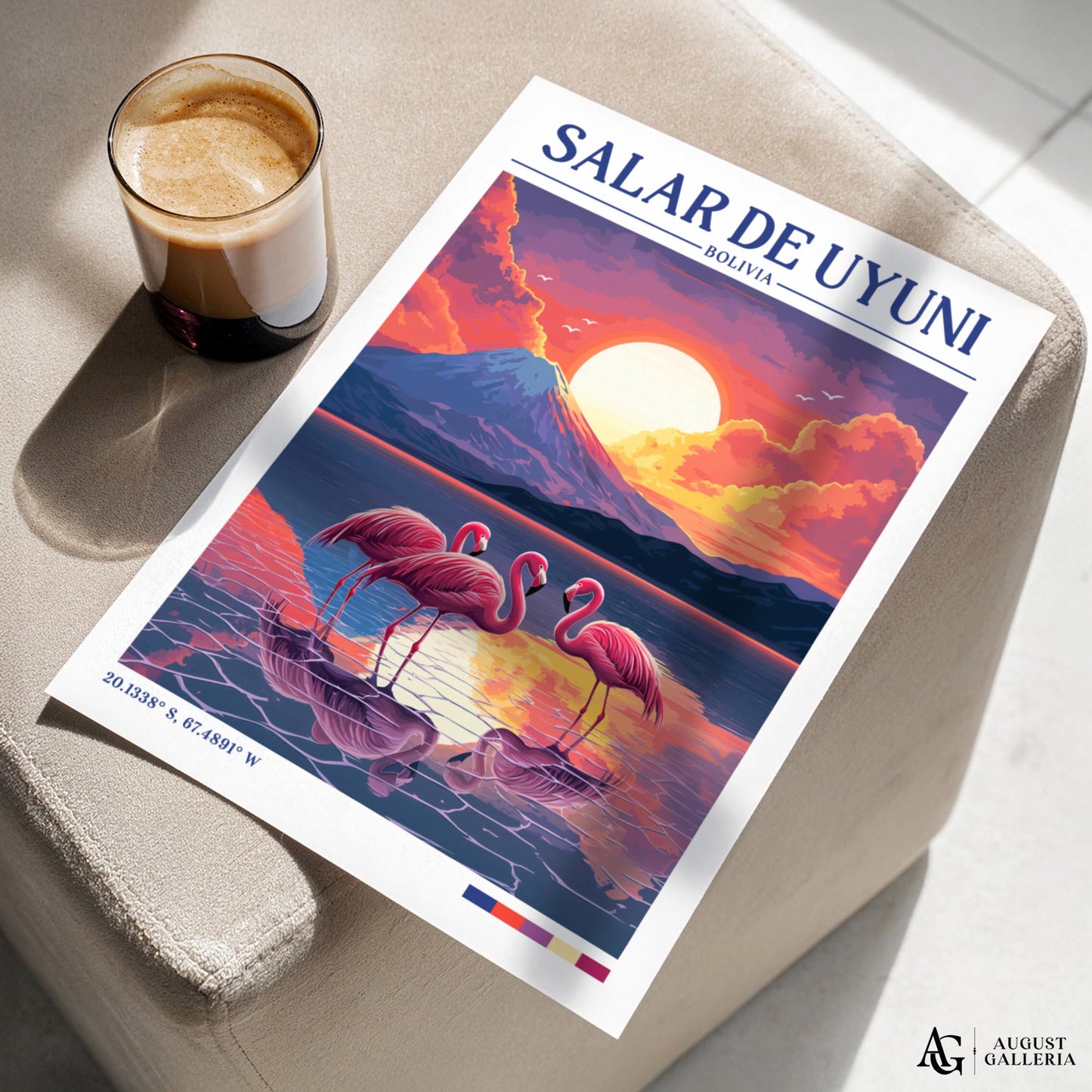 Salar de Uyuni Retro Travel Print